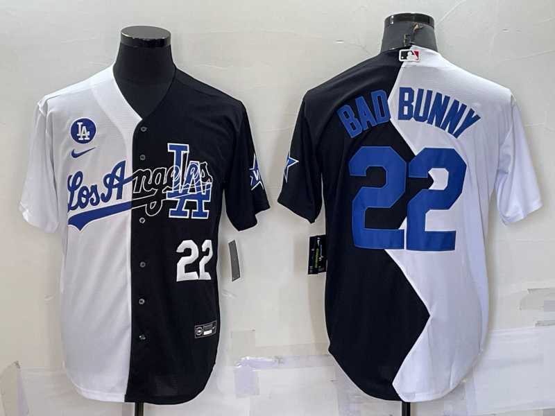 Men's Los Angeles Dodgers #22 Bad Bunny White Black Number 2022 Celebrity Softball Game Cool Base Jerseys,We sell and wholesale Men's Los Angeles Dodgers #22 Bad Bunny White Black Number 2022 Celebrity Softball Game Cool Base Jerseys on line form chian!